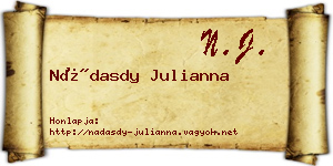 Nádasdy Julianna névjegykártya