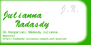 julianna nadasdy business card