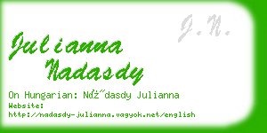 julianna nadasdy business card